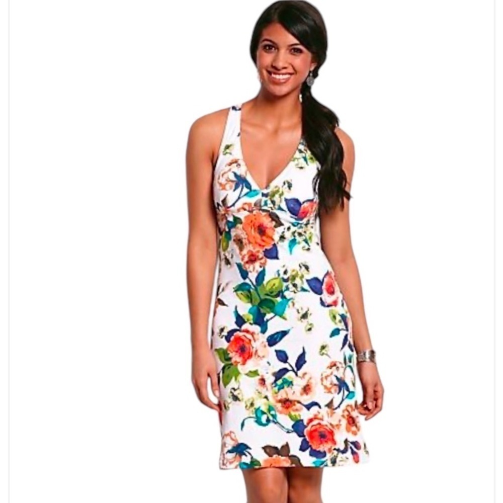 TOMMY BAHAMA Floral Sleeveless Criss Cross Back Sun Dress Size XS